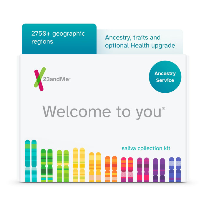 23andMe Ancestry Service - DNA Test Kit with Personalized Genetic Reports Including Ancestry Composition with 2750+ Geographic Regions, Family Tree, DNA Relative Finder and Trait Reports