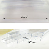 Prriudy Rigid Vinyl Clear Plastic Slip On Cabinet Door Protector Plastic Edge Guard for Protecting Kitchen Cabinet Stool Foot Rails Chair Rung (8)