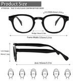 Kerecsen Reading Glasses 6 Pack Great Value Quality Readers Spring Hinge Color Glasses (6 colors mixed, 1.5, diopters)