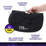 GSeat Lite Travel Gel and Foam Cushion - for Back Pain, Sciatica, Pressure Relief, and Tailbone Discomfort - Promotes Healthy Posture - Ergonomic Comfort - for Car, Commute, Airplane and Travel