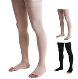 Doc Miller Thigh High Compression Socks Women and Men 15-20mmHg for Varicose Veins, Pregnancy Support Compression Stockings for Women, 1 Pair Beige XX-Large