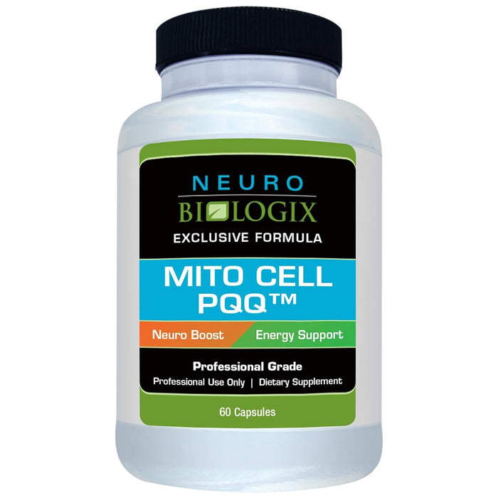 Neurobiologix Mito Cell PQQ Supplement, Mitochondrial Energy Optimizer with PQQ, 9 Ingredients for Immune & Nervous System Support, Cardiovascular Health, Energy Boost & Muscle Tone, 60 Capsules