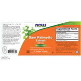 NOW Supplements, Saw Palmetto Extract 320 mg with Pumpkin Seed Oil, Men's Health*, 90 Veg Softgels