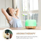 Homeweeks 300ml Essential Oil Diffuser, Quiet Aromatherapy Mist Diffusers for Essential Oils, Wood Grain Ultrasonic Oil Diffuser with Remote Control,Timer, 7 Colors Light for Bedroom (300ml)…