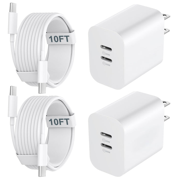 iPhone 18 Duo 17 16 Charger Fast Charging 10 FT Long iPhone USB C Charger