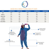 COSUSKET Snug Fit Unisex Adult Onesie Pajamas, Flannel Cosplay Donkey One Piece Halloween Costume Sleepwear Homewear Blue