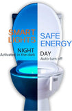 2 Pack Toilet Night Lights, 16-Color Changing LED Bowl Nightlight with Motion Sensor Activated Detection, Cool Fun Bathroom Accessory - Unique & Funny Gadgets for Christmas Stocking Stuffers