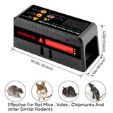 Electric Rat Trap Reusable Mouse Trap Rat Traps Humane Pest Control Traps Kill Rodent Zapper Work for Mice Chipmunks Squirrels Outdoor Indoor Home No-Touch Rechargeable with Powerful Voltage