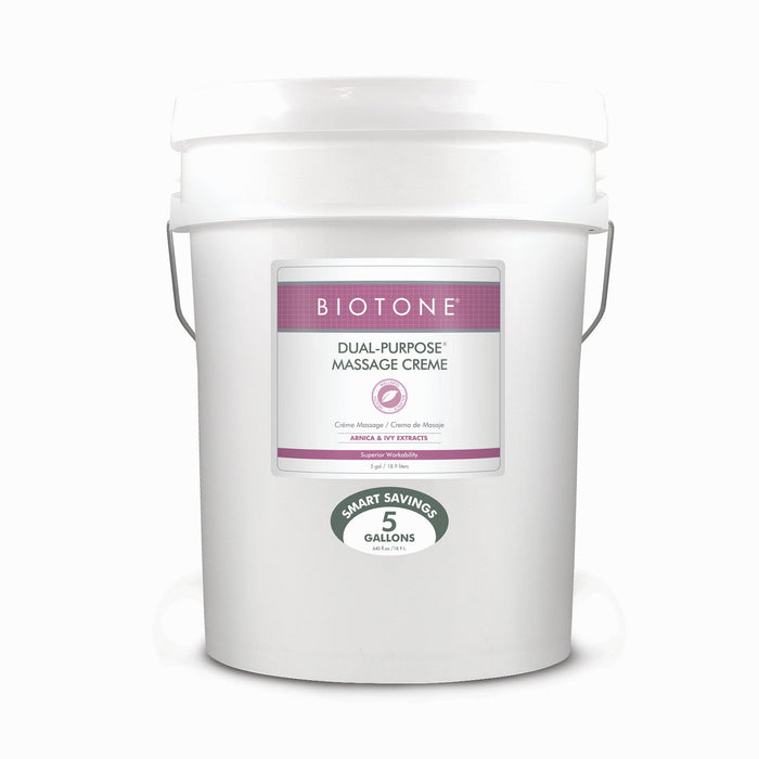 BIOTONE Dual-Purpose Massage Crème with Arnica and Ivy Extracts, Pure Ingredients, Effortless Glide, Luxurious Feel, More Workability, Less Reapplications (5G)