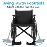 Vive Bariatric Wheelchair for Adults (Supports 400 lbs) - Foldable, Heavy Duty, Manual & Transport Wheel Chair - Portable Senior Drive Travel Scooter for Transfers - Wide 20" Seat