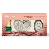 Lifelines Scent-Infused Meditative Fidget Stones 2-Pack & Essential Oil Set, Portable Essential Oil Diffuser with Individual Walk in The Woods: Energy Essential Oil Blend 3 ML Included