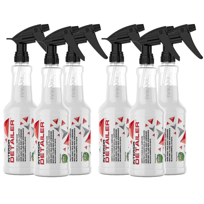 MAXL® Interior Car Cleaner Detailer Spray with NeverDust® Technology Formula (20oz, 6 Pack) - Repels Dust, Wipes Oil, Residue with Matte Finish for Leather, Dash, Trim & Screens - Safe on All Surfaces