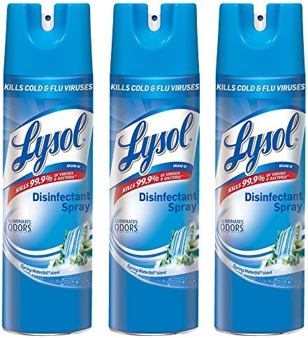 Lysol Professional Disinfectant Spray, Spring Waterfall, 19 oz (Pack of 3)