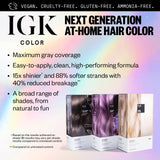 IGK Permanent Color Kit TITANIUM - Pure Cool Gray BA | Easy Application + Strengthen + Shine | Vegan + Cruelty Free + Ammonia Free | 4.75 Oz