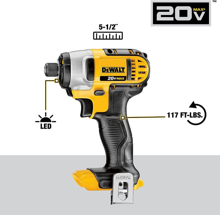 DEWALT 20V MAX Cordless Drill and Impact Driver, Power Tool Combo Kit with 2 Batteries and Charger (DCK240C2)