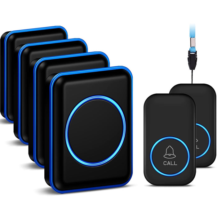 Caregiver Pager, FullHouse Wireless Call Button 1000+ Feet, SOS Alert Nurse Calling Elderly Fall Help System for Patient/Disabled Monitoring at Home, IP55 Waterproof