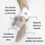 FOUR REASONS Color Mask - Silver - (27 Colors) Toning Treatment, Color Depositing Conditioner, Tone & Enhance Color-Treated Hair - Semi Permanent Hair Dye, Vegan and Cruelty-Free, 6.76 fl oz