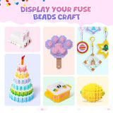 Meland Fuse Beads Kit - 11,000 pcs 36 Color Beads for Craft for Girls Age 5-12 Year Old,5MM Melty Beads Set Including 5 Pegboards, Ironing Paper & Chain Accessories Iron Beads Christmas Birthday Gift