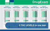 10 Pack - DrugExam THC Advantage Made in USA Multi Level Marijuana Urine Test Kit. Highly Sensitive THC 5 Level Test Kit. Detects at 15 ng/mL, 20 ng/mL, 50 ng/mL, 200 ng/mL and 300 ng/mL (10)