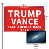 Probsin Trump Vance 2024 Flag 3x5 Ft Double Sided Trump Vance 2024 Take America Back MAGA Flag Party Supplies Yard Signs Hanging Poster for College Room Man Cave Welcome Photo Backdrop (Red)