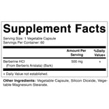 Vitamatic Berberine Supplement 500mg - 60 Vegetable Capsules - Made in The USA - Gluten Free - Non-GMO (2 Bottles)