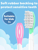 Toptheway Kids Toothbrush Heads for Philips Sonicare: Kids 7+ Standard Sonic Replacement Toothbrush Heads Compatible with Philips Sonicare, Pink Girl Green Boy 8 Pack