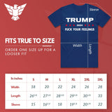 GunShowTees Trump 2024 FCK Your Feelings Funny MAGA T-Shirt, X-Large, Navy