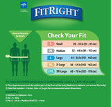 FitRight OptiFit Extra+ Adult Diapers with leak stop guards, Disposable Incontinence Briefs with Tabs, Moderate Absorbency, X-Large, 57"-66", 20 count (Pack of 4)