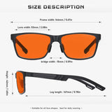 Reglaaly Blue-Light-Blocking-Glasses Men/Women Gaming Glasses Computer Screen Eyeglasses Metal Frame black yellow