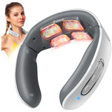 JICHAMOXY Heated Neck Massager for Pain Relief FSA or HSA Eligible Electric Pulse Deep Tissue Cervical Massage for Women and Men Gift