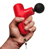 HEYCHY Super Mini Massage Gun,4.8IN Small Travel Pain Relief Handheld Portable Massager,Full Body Recovery & Relief for Outdoors,USB Charging,5 Speeds,Gifts for Men&Women (Red)