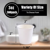 Lamosi 300 Pack 3 oz Paper Cups for Bathroom, Disposable Small Mouthwash Cups, Espresso Cups, 3oz Mini Cups for Travel, Party, Picnics, Home, Applicable to Cup Dispenser