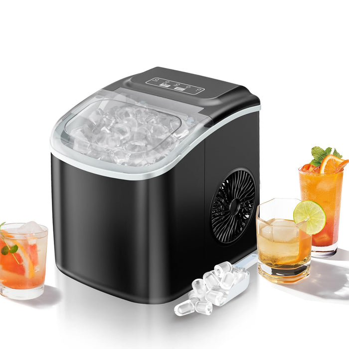 DollarDash 33 LBS Per Day Portable Countertop Ice Maker, Self-Cleaning Soft Chewable Pellet Ice Machine with Scoop, Ideal for Home/Kitchen/Bar/Camping