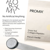 Promix Collagen Peptides, Vanilla, 2.5lb Bulk - Hydrolyzed Collagen Protein Promotes Healthy Skin, Bones, Joints & Recovery Support - Add to Shakes, Smoothies, Beverages & Baking Recipes.