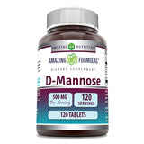 Amazing Formulas D-Mannose Supplement | 500 Mg Per Serving | 120 Tablets | Non-GMO | Gluten Free | Made in USA