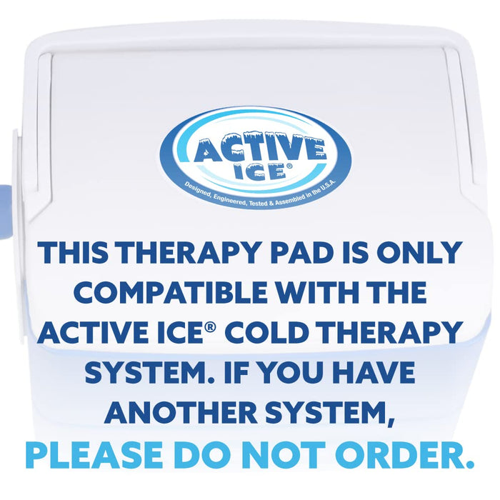 Polar Active Ice® Shoulder and Upper Arm therapy pad provides broad coverage with 10.5” x 11.5” upper, 13” x 4.5” lower pad. Use only with The Polar Active Ice #AIS therapy system.