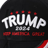 Trump 2024 Hat,3D Embroidered Trump Hat Keep America Great Donald Trump Slogan Hat Adjustable Baseball Cap (Black 2024)