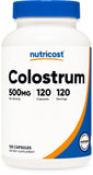 Nutricost Colostrum 500mg, 120 Capsules - Gluten Free & Non-GMO