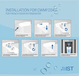 XWF Water Filter Replacement (Not XWFE), Compatible with GE XWF Models: GWE19JSLSS, WR17X30702, GBE21, GDE21, GDE25, GFE24, 2 Pack- Mist