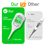 Boncare Thermometer for Adults and Kids, Digital Thermometer for Fever with 9 Seconds Fast Reading