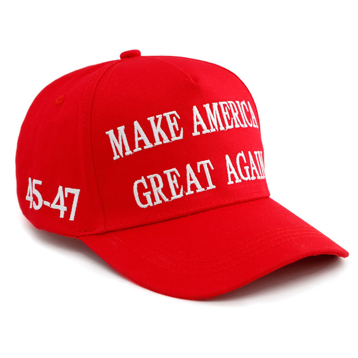 Nigua MAGA Hat, 2PCS 45-47 Trump 2024 Hat Make America Great Again Slogan Baseball Cap