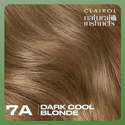 Clairol Natural Instincts Demi-Permanent Hair Dye, 7A Dark Cool Blonde Hair Color, Pack of 3