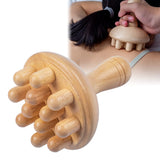xukele Wood Therapy Mushroom Massage Tools, Wooden Mushroom Massager, Anti Cellulite Lymphatic Drainage Therapy Massage Cup Tools for Body Shaping