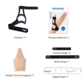 Velpeau Silicone Thumb Support Brace -Waterproof Semi-rigid Stabilizer Splint for Tendonitis, De Quervains,Arthritis,Trigger Finger,Fits both hands(M)