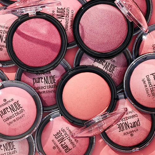 ESSENCE | Pure Nude Baked Blush | Highly Pigmented Baked Texture for a Bright, Healthy Glow | Available in 8 Gorgeous Shimmery Shades | Vegan & Cruelty Free (08 Berry Cheeks)