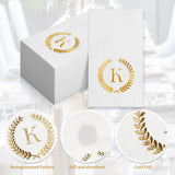 200 Pack Monogrammed Disposable Napkins Gold Foil Letter K Guest Napkins Initial Disposable Hand Paper Towels for Wedding Engagement Baby Shower Party Home Kitchen Bathroom Dinner Decorative Towels