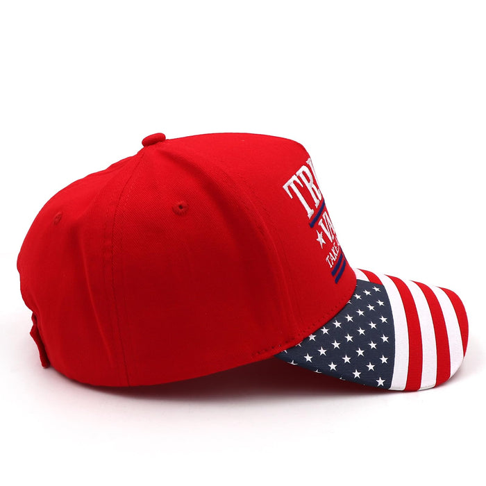 Trump 2024 Hat 45-47 MAGA Hat Make America Great Again Donald Trump Slogan with USA Flag Embroidery Adjustable Baseball Cap