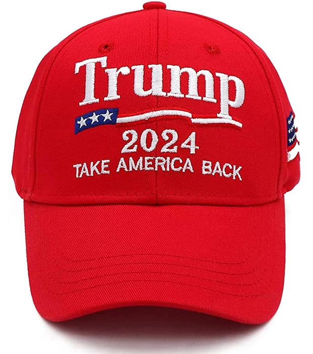 Engmoo Trump 2024 Hat Keep America Great Take America Back Hat with USA Flag Embroidery Adjustable Baseball Cap