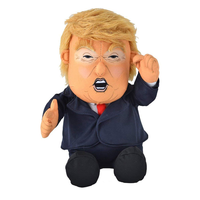 Pozbrd Trump Plush Doll, Donald Trump Plush Toys Presses My Finger to Hear Me Talk and Blow Up My Hair-10.5 Inch Trump Merchandise