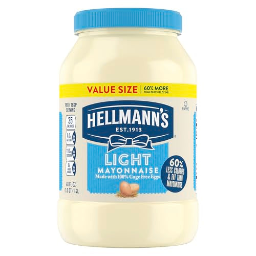 Hellmann's Mayonnaise Light Made with 100% Cage Free Eggs 48 oz